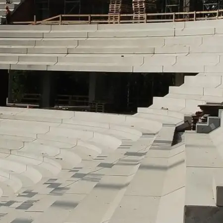 BarChip 48 szálerősítéssel készült tribünelemek Nagyerdei Stadion, Debrecen 